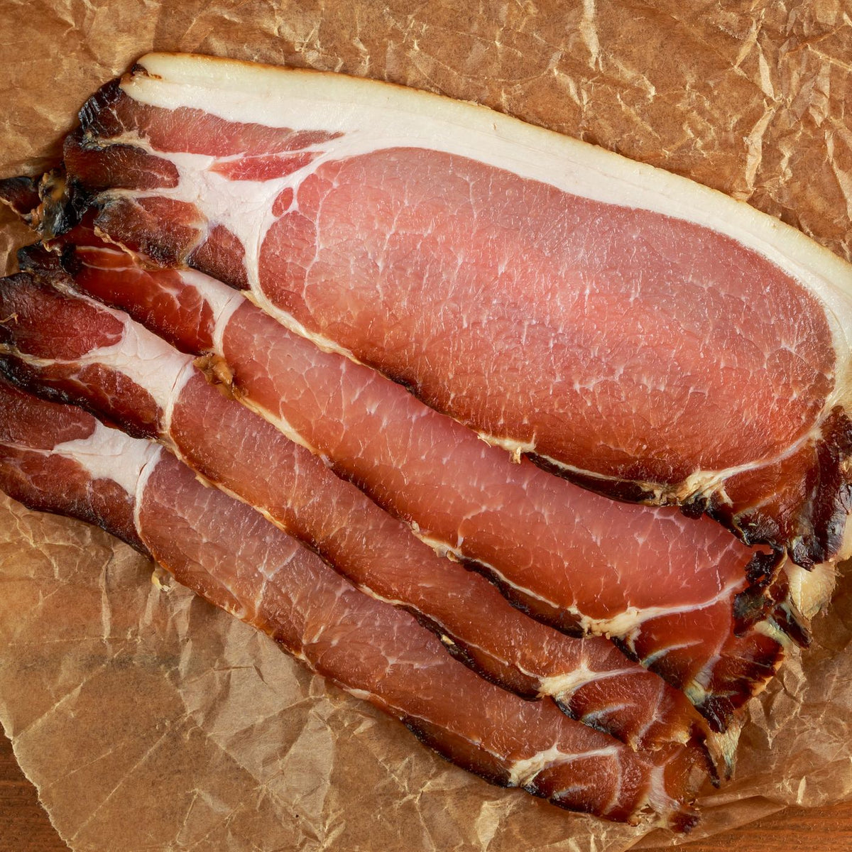 Smoked dry-cured back bacon