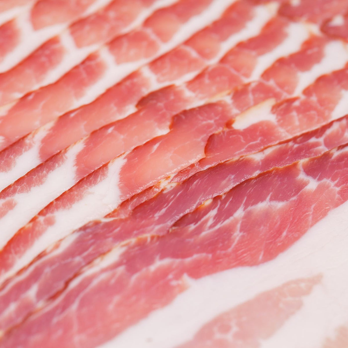 Dry-cured streaky bacon